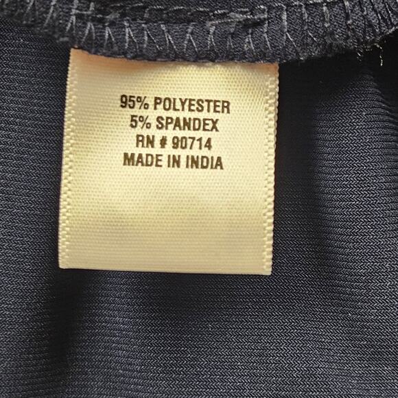 MSK Womens Rhinestone-Trim Cold-Shoulder Top Dark Blue Large Polyester Spandex - Picture 7 of 7